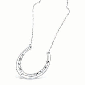 Large Horseshoe Silver Necklace
