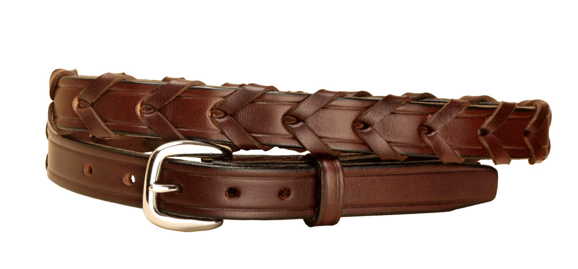 Time and Tru Women's Braided Belt, Tan 