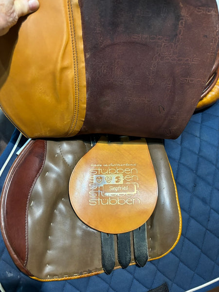 17.5" / 31cm Stubben Siegfried Saddle, Havana