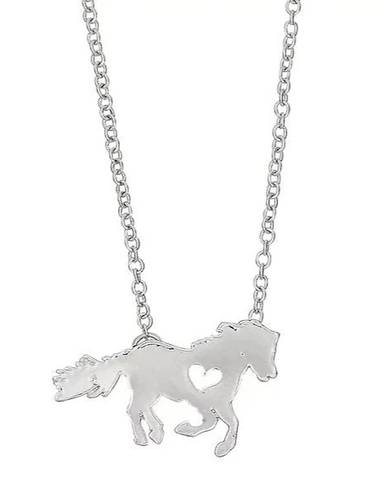 AWST Pony with Heart Necklace