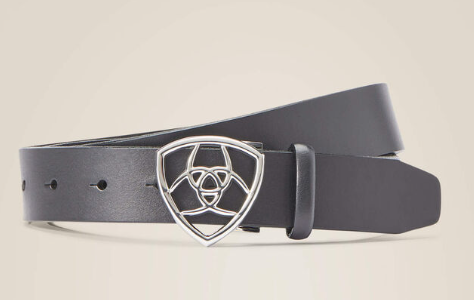 ARIAT Shield Leather Belt, Black