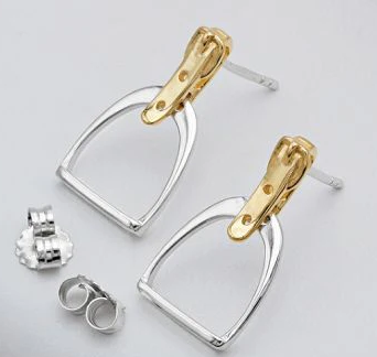Gold / Silver English Stirrup Earrings