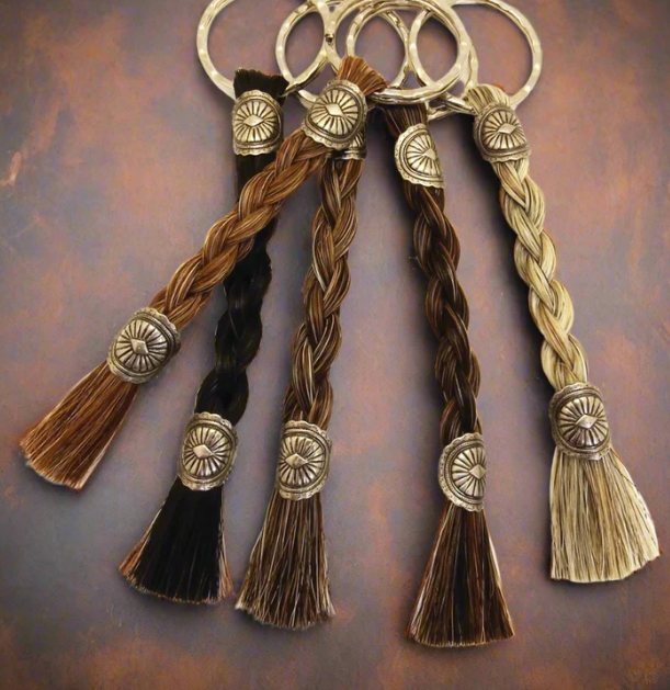 Braided Horse Hair Key Chain