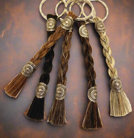 Braided Horse Hair Key Chain