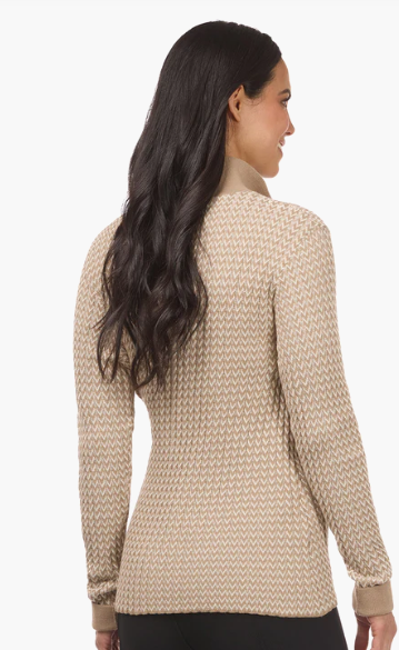 Kerrits Quarter Zip Herringbone Sweater