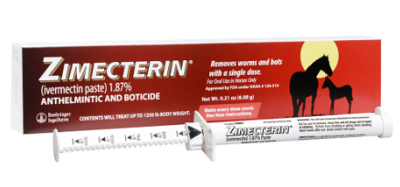 Zimectrin Ivermectin Horse Dewormer Paste
