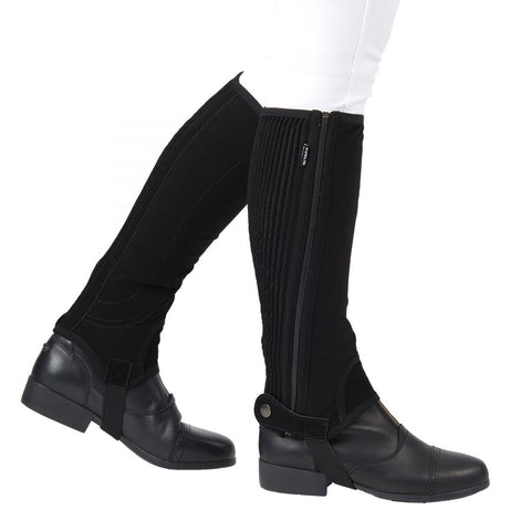 Adult Easy Care Suede Half Chaps II - Black