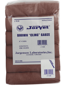 Brown Cling Gauze 6" x 5 YDS