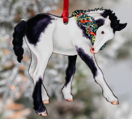 Gypsy Vanner Foal Christmas Ornament