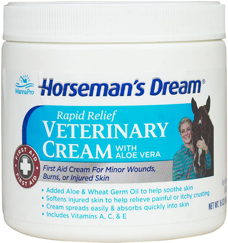 Horseman's Dream Rapid Relief Veterinary Cream with Aloe Vera, 16oz