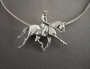 Extended Trot Pendant- Polished Pewter