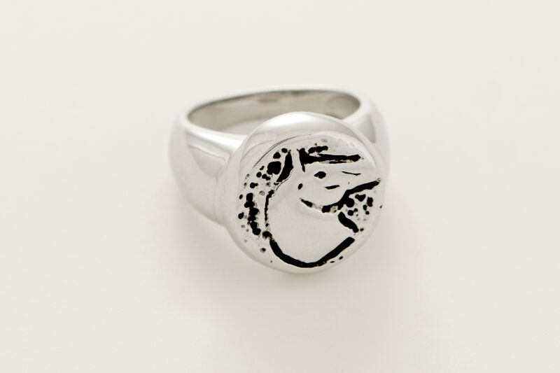 Michel McNabb Sterling Silver Horse Head Ring