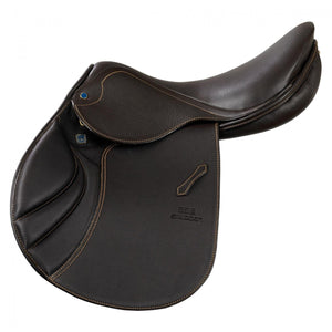 17.5"/30 cm Stubben Portos S Luxe Saddle, Ebony (Dark Brown)